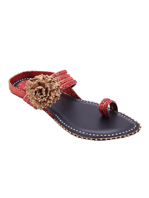 maroon one toe sandal - 13102260 - Very Small Image - 1