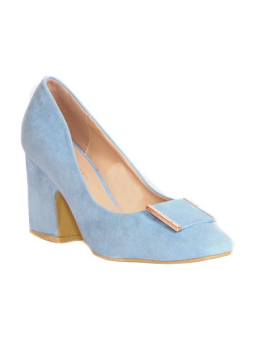blue suede slip on pumps - 13102945 - Very Small Image - 1
