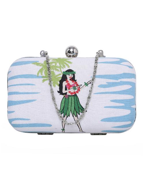 white cotton clutch - 13103490 - Very Small Image - 1