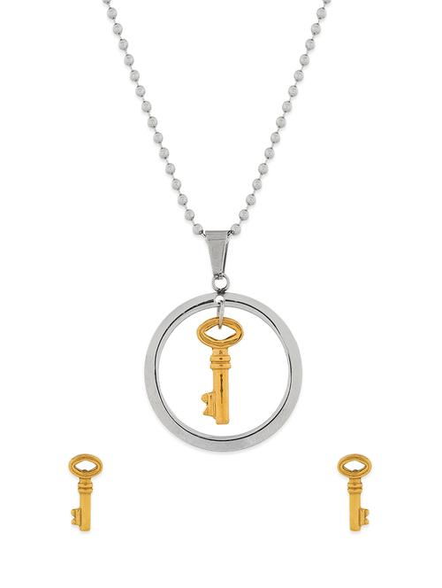 multi colored silver plated chain necklace - 13103536 - Very Small Image - 1