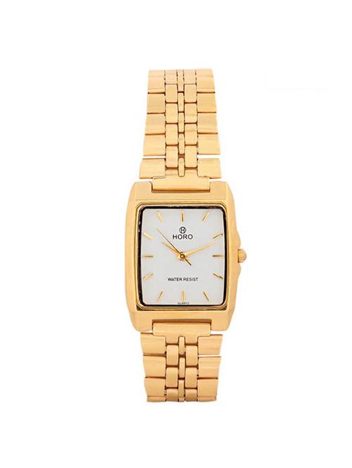horo gold plated steel chain wrist watch - 13107960 - Very Small Image - 1