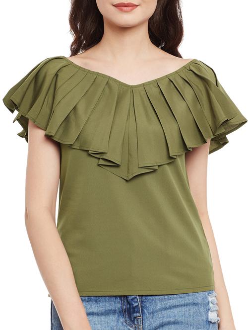boat neck pleated top  - 13110949 - Very Small Image - 1
