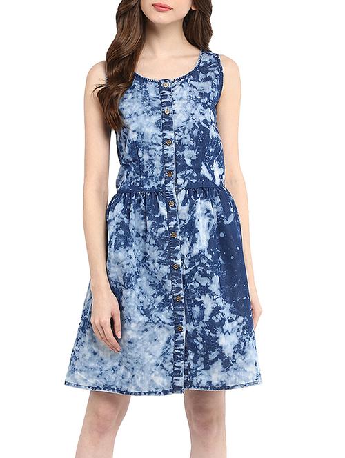 blue denim dress - 13112223 - Very Small Image - 1