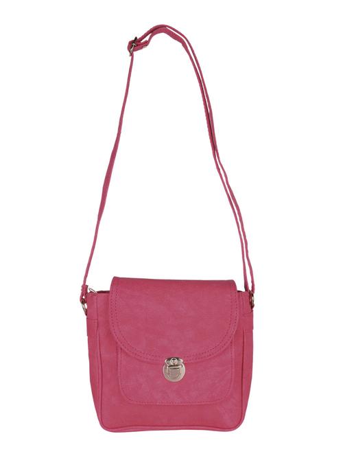 pink leatherette sling bag - 13114919 - Very Small Image - 1