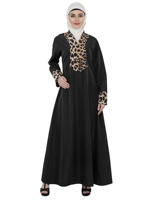 black animal print abaya - 13117409 - Very Small Image - 1