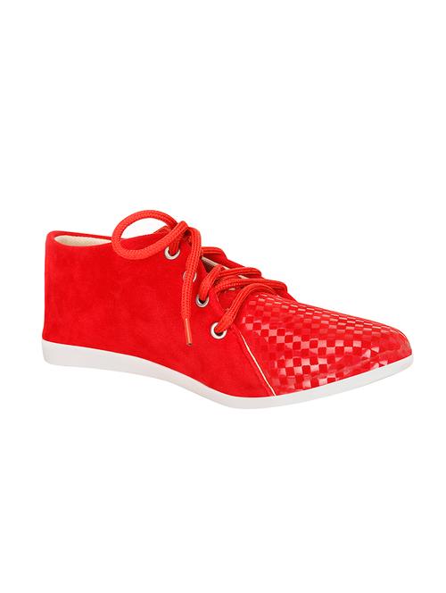 red velvet laceup sneakers - 13117477 - Very Small Image - 1