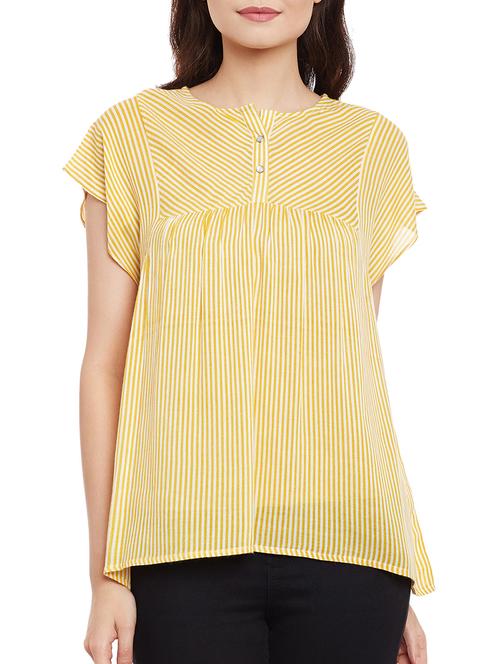 yellow viscose regular top - 13118168 - Very Small Image - 1
