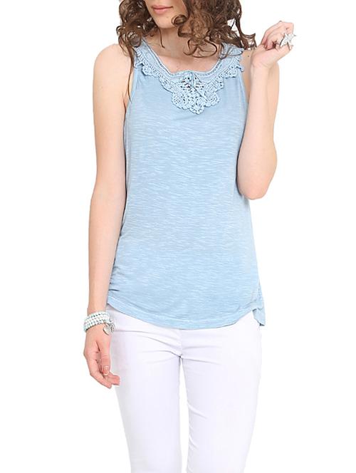 blue viscose top - 13118845 - Very Small Image - 1