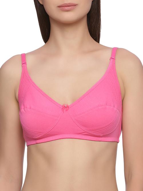 pink cotton bra - 13118964 - Very Small Image - 1