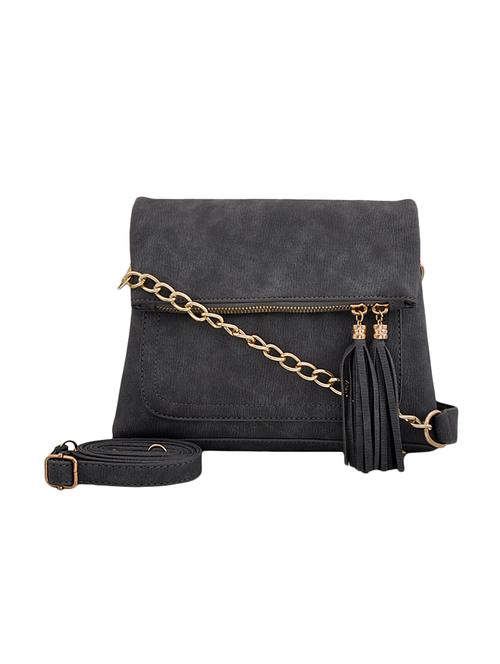 grey leatherette handbag - 13119033 - Very Small Image - 1