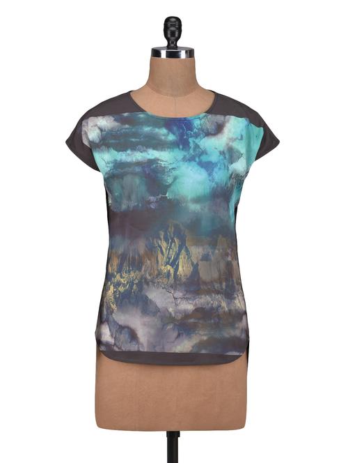 the vanca multicolored abstract digital print high-low top - 1312007 - Very Small Image - 1