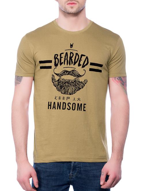 brown cotton printed t-shirt - 13120085 - Very Small Image - 1