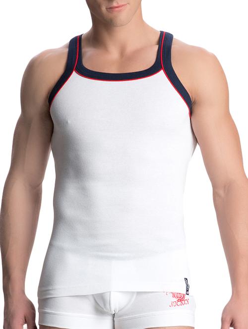 white cotton blend vest - 13120693 - Very Small Image - 1