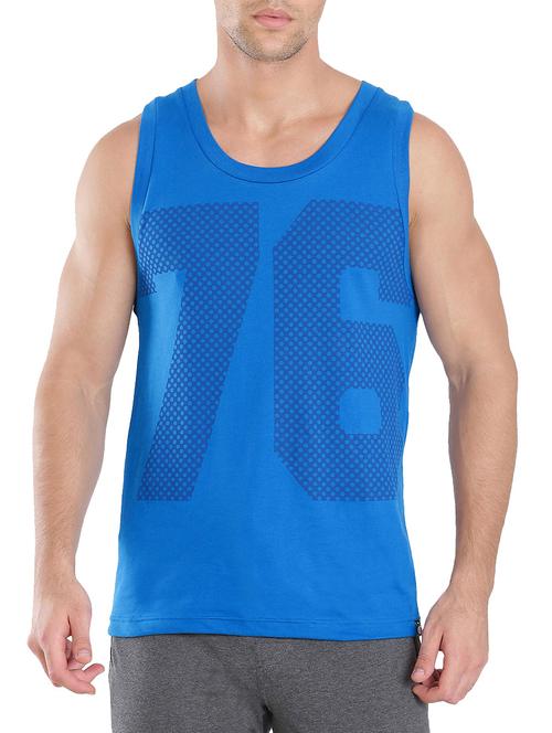 neon blue cotton blend vest - 13120724 - Very Small Image - 1