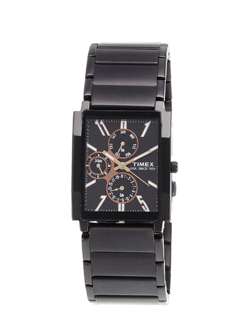 timex e-class analog black dial men's watch - rn08 - 13121222 - Very Small Image - 1