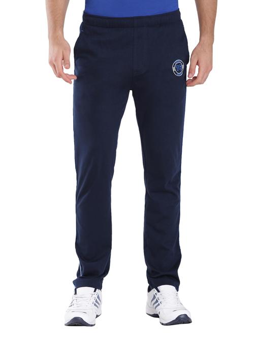 navy blue cotton  full length track pant - 13121359 - Very Small Image - 1