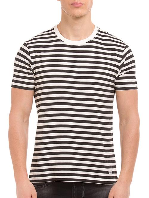 white polyester striped t-shirt - 13122059 - Very Small Image - 1