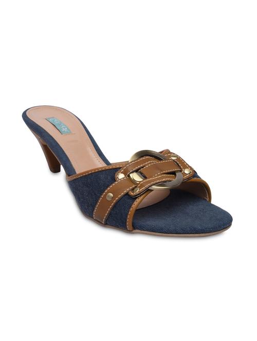 Blue Leatherette Open Toe Sandals - 1312273 - Very Small Image - 1