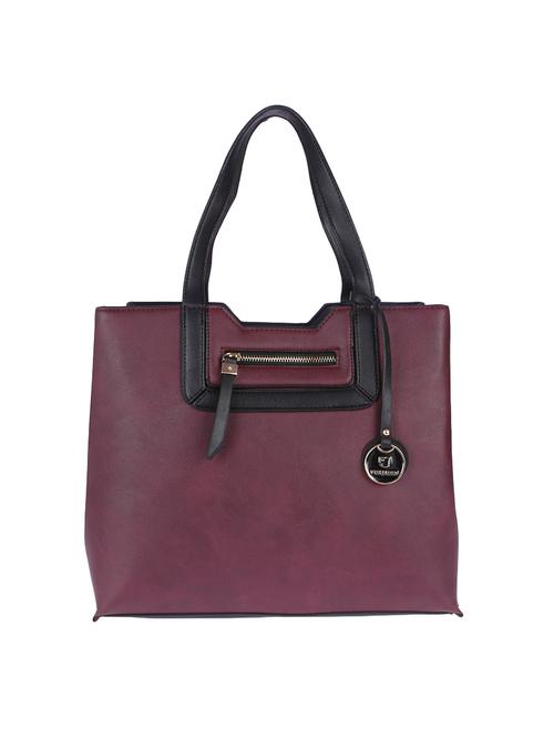 purple leatherette handbag - 13123760 - Very Small Image - 1