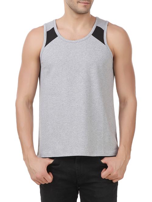 grey solid vest - 13123810 - Very Small Image - 1