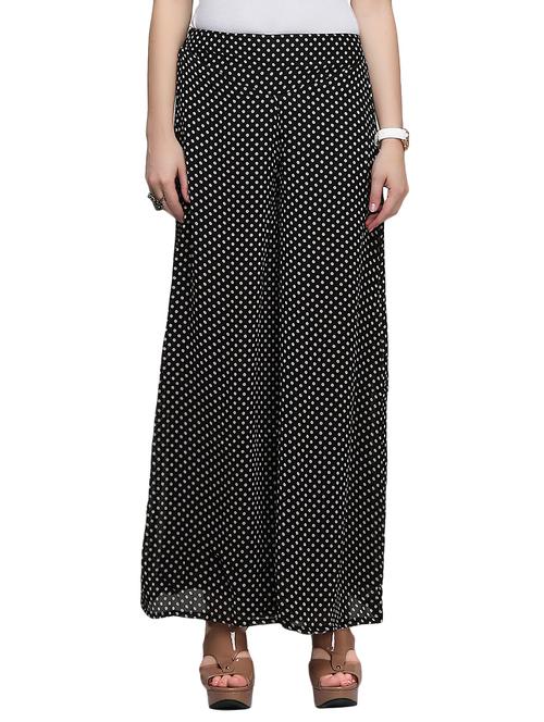 black georgette palazzos - 13127276 - Very Small Image - 1