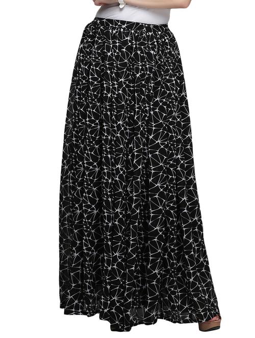 black georgette long skirts - 13127294 - Very Small Image - 1