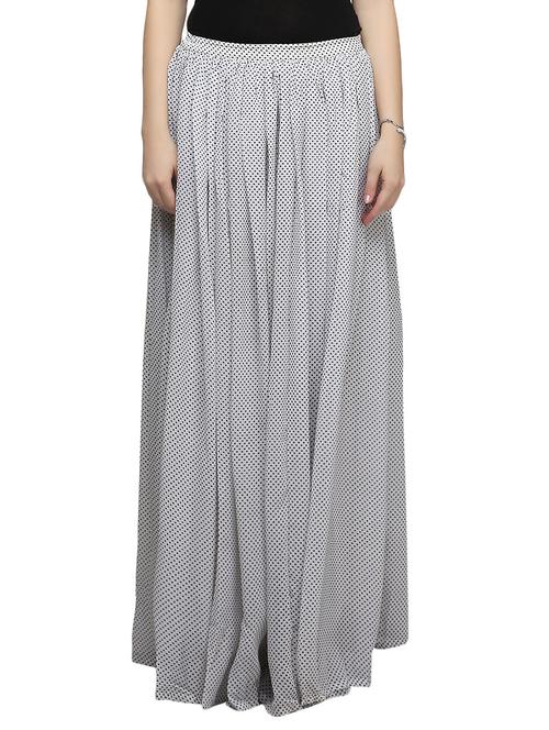 white georgette long skirts - 13127301 - Very Small Image - 1