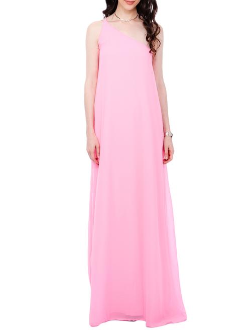 pink georgette dress - 13127940 - Very Small Image - 1