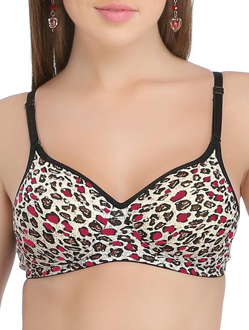 lightly padded animal print bra - 13130123 - Very Small Image - 1