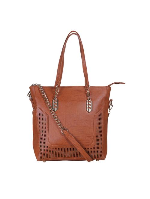 brown leatherette handbag - 13132213 - Very Small Image - 1
