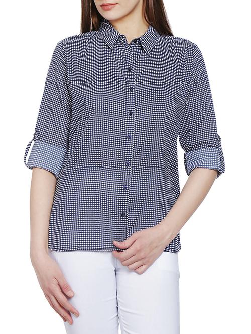 blue cotton shirt - 13132720 - Very Small Image - 1
