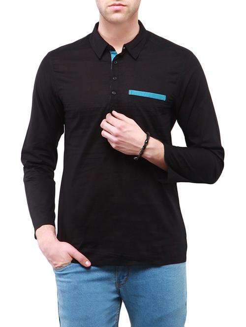 black cotton casual shirt - 13134435 - Very Small Image - 1
