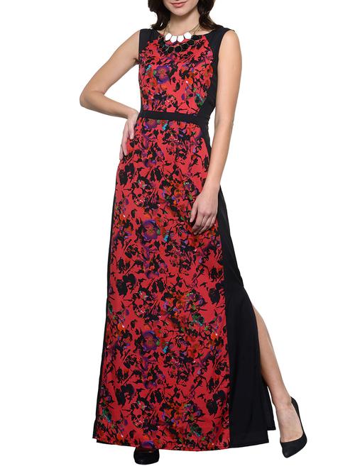 Red Crepe Dress - 13134939 - Very Small Image - 1