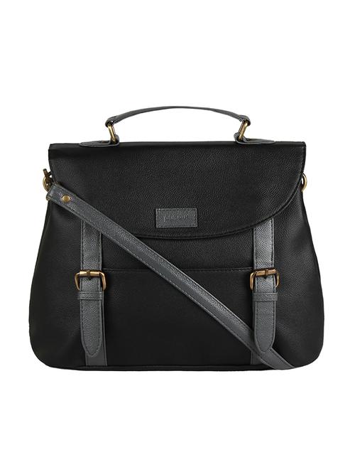 black leatherette sling bag - 13137406 - Very Small Image - 1