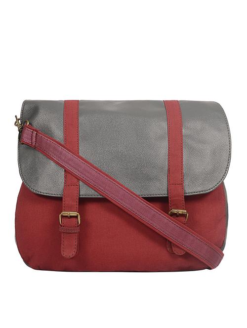 maroon canvas slingbag - 13137415 - Very Small Image - 1