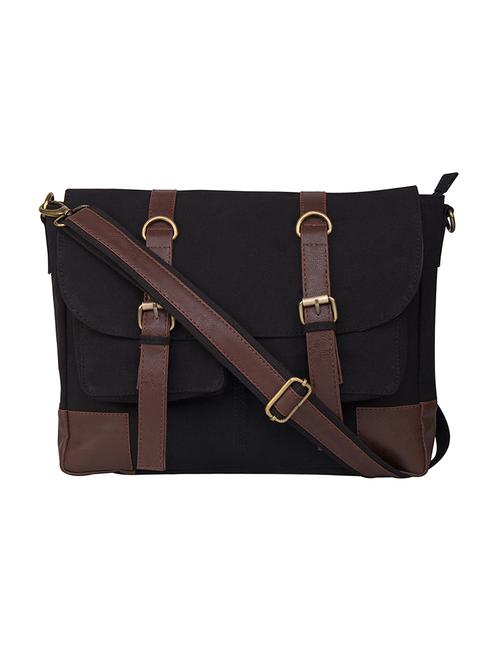 black canvas messenger bag - 13137417 - Very Small Image - 1