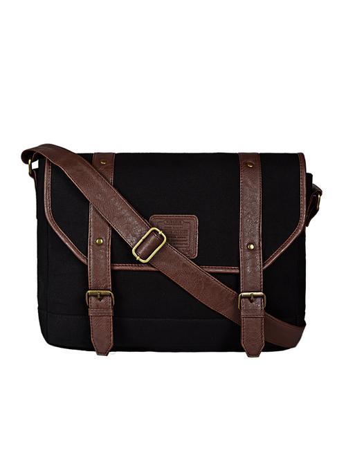 black canvas  messenger bag - 13137420 - Very Small Image - 1