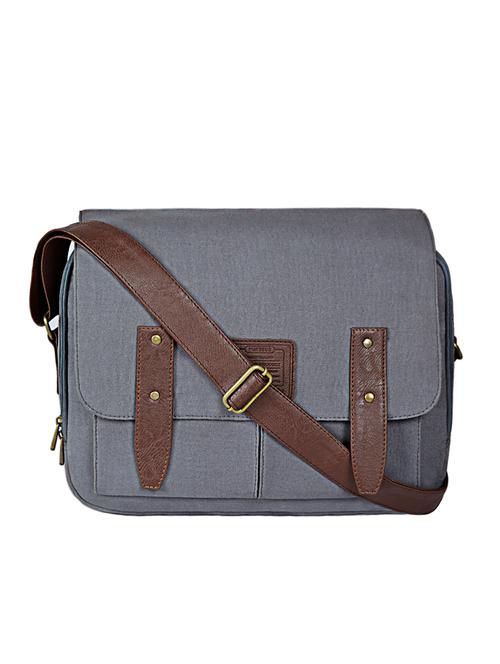 grey canvas messengerbag - 13137424 - Very Small Image - 1