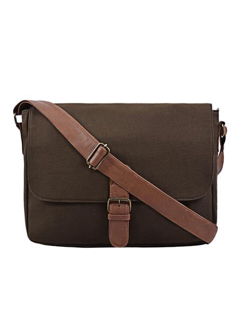 brown canvas  messengerbag - 13137425 - Very Small Image - 1