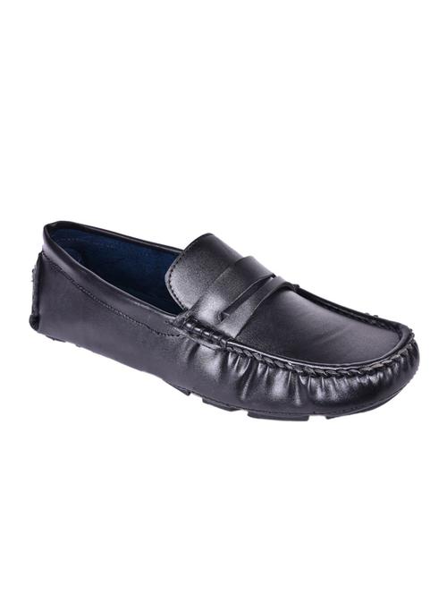 black leatherette slip on loafer - 13138088 - Very Small Image - 1
