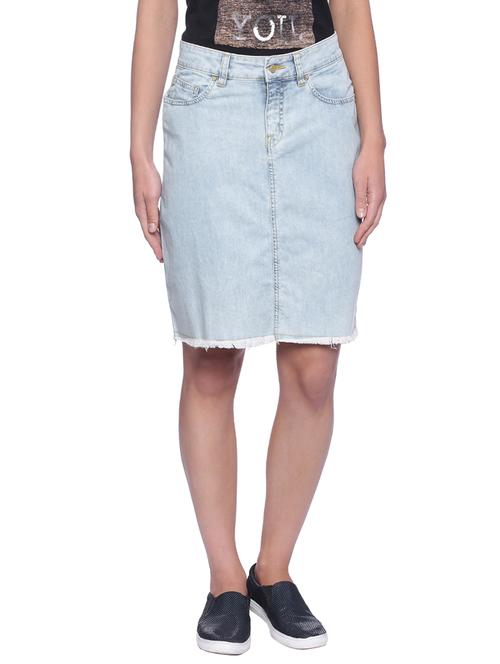 blue cotton skirt - 13138323 - Very Small Image - 1