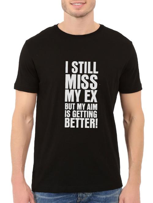 black cotton printed t-shirt - 13140116 - Very Small Image - 1