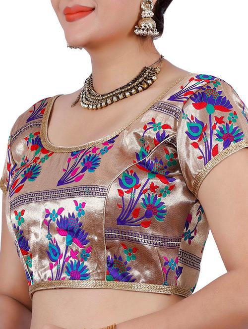 gold brocade blouse - 13142393 - Very Small Image - 1