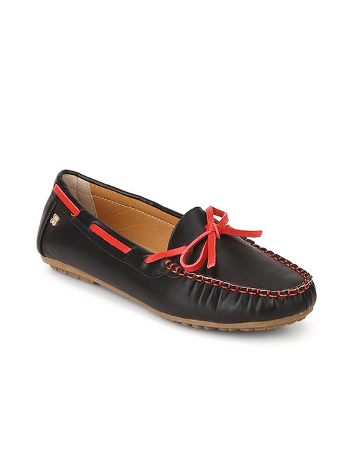 black pu slip on moccasins - 13146128 - Very Small Image - 1