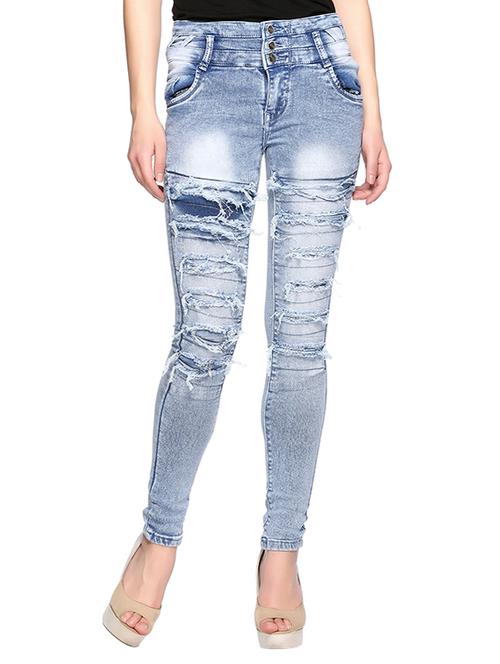 blue distressed jeans - 13153384 - Very Small Image - 1