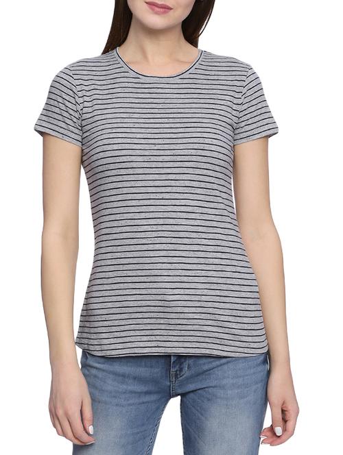 grey cotton regular tee - 13153979 - Very Small Image - 1