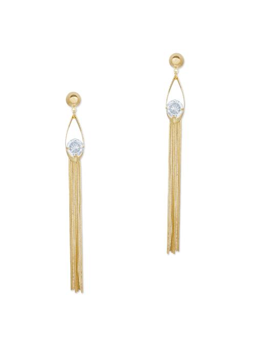 gold plated drop earring - 13154601 - Very Small Image - 1