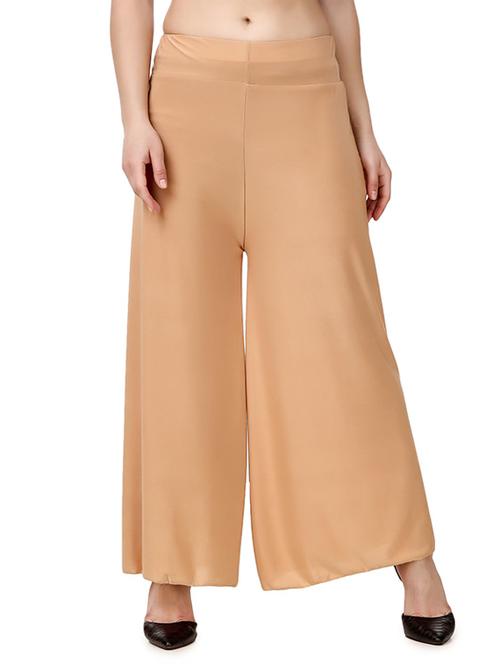 beige viscose palazzos - 13158312 - Very Small Image - 1