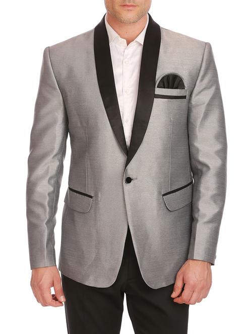 grey polyester formal blazer - 13158515 - Very Small Image - 1