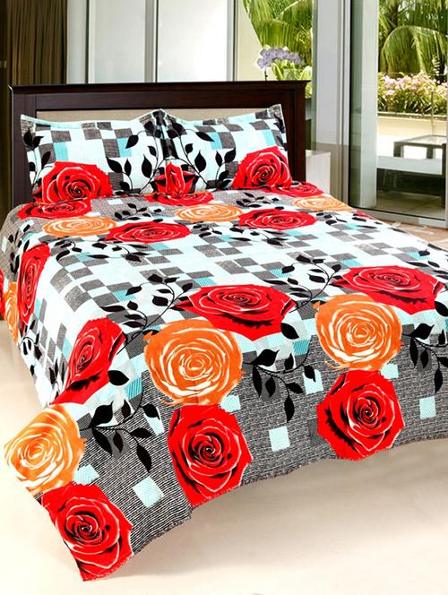 valtellina cotton 3d 1 double bedsheet with 2 pillow covers trt-003 - 13159575 - Very Small Image - 1